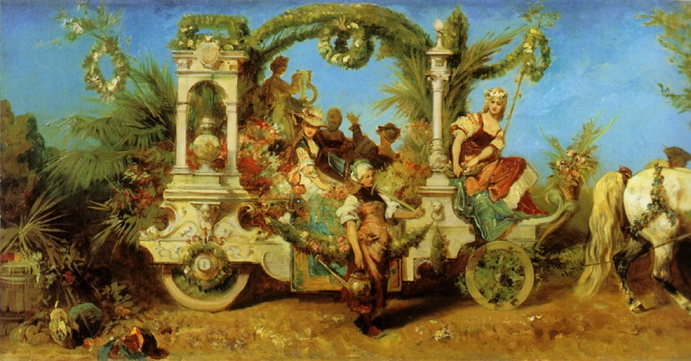 La processione in onore del matrimonio dell'imperatore Francesco Giuseppe e dell'imperatrice Elisabetta d'Austria - dettaglio 1